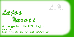 lajos maroti business card